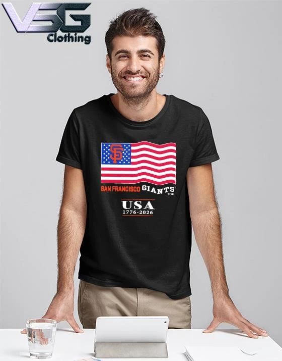 San Francisco Giants USA 1776-2026 Patriotic Flag T-Shirt