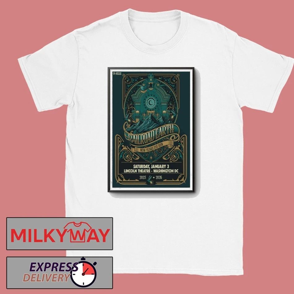 Railroad Earth Jan 3 2026 Poster Washington, DC shirt