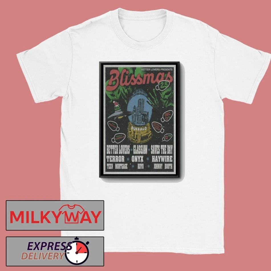 BLISSMAS Dec 13 2025 Poster Buffalo River Works shirt