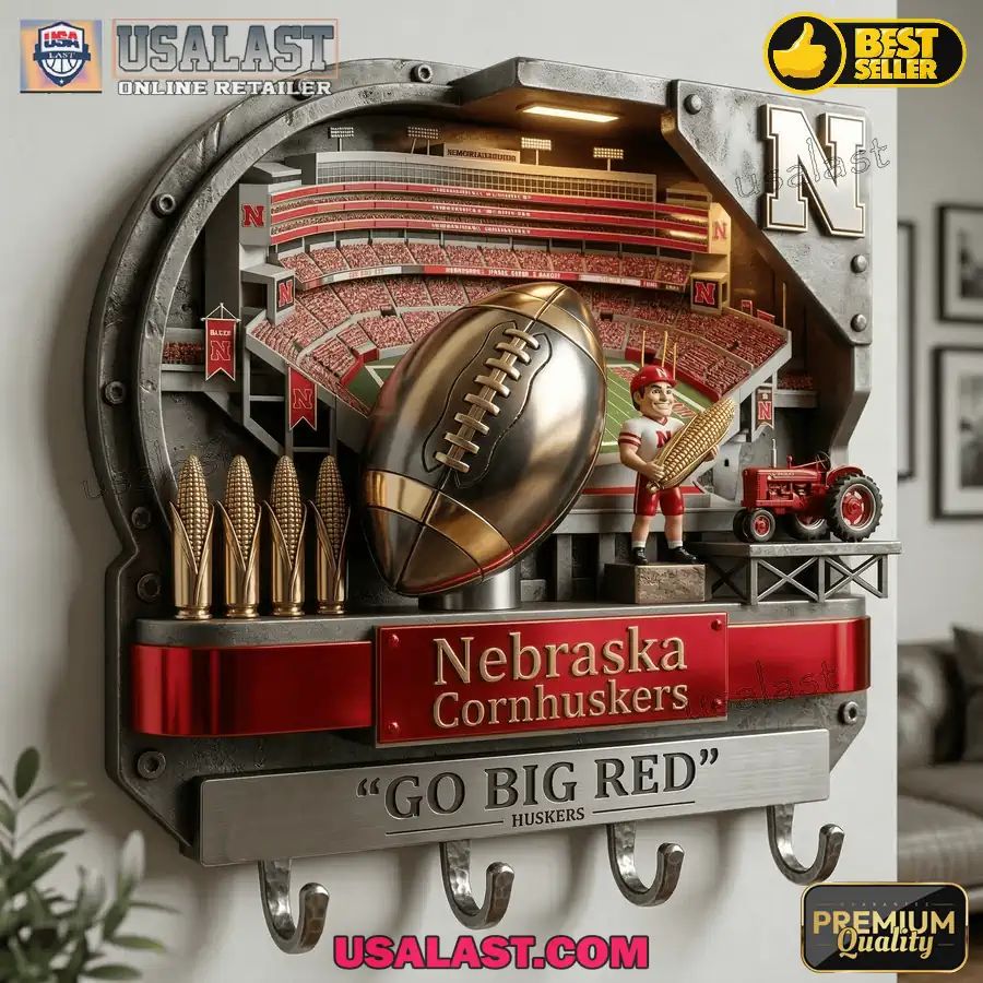 Nebraska Cornhuskers Premium Wall Key Holder