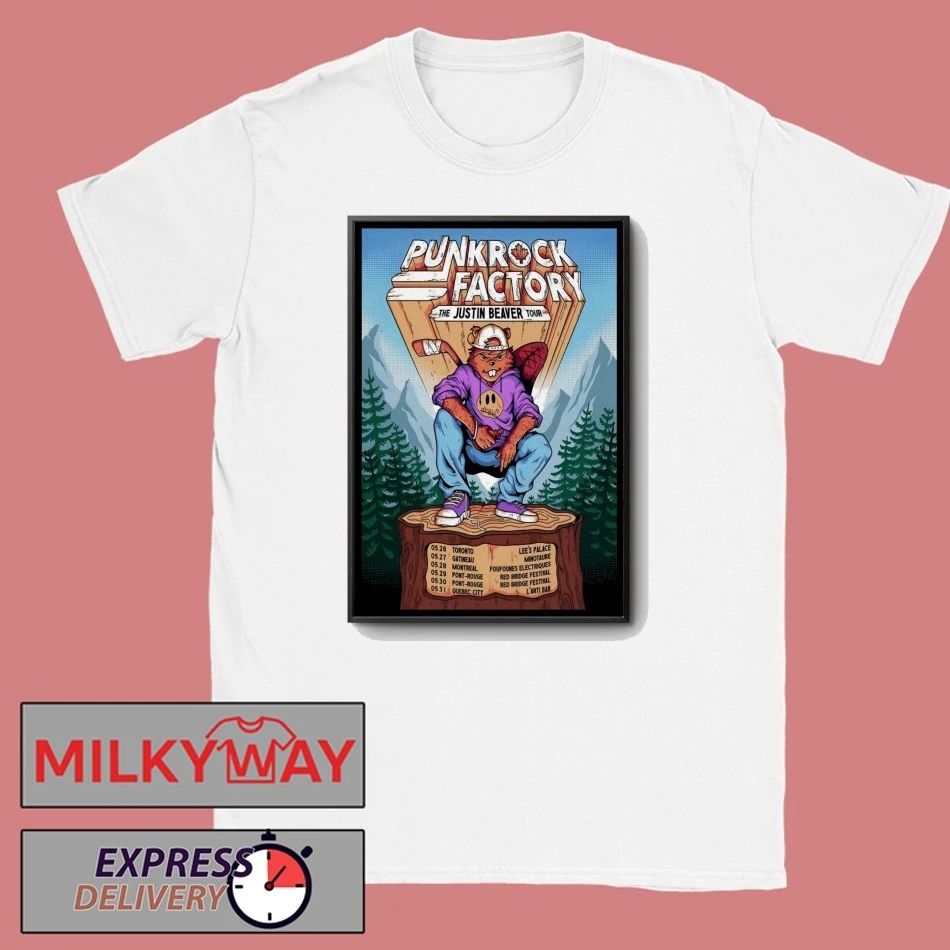 Punk Rock Factory The Justin Beaver 2026 Shows Poster shirt