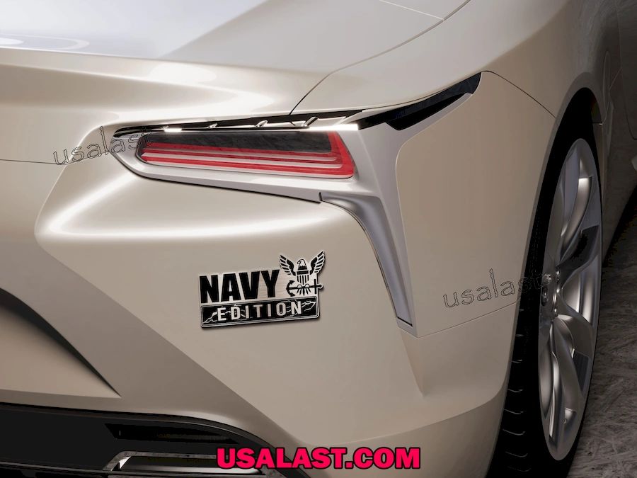 US Navy Edition Car Name Badge