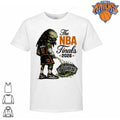 Jalen Brunson New York Knicks Predator Peeing On San Antonio Spurs Logo Parody Funny Graphic NBA Finals 2026 Shirt