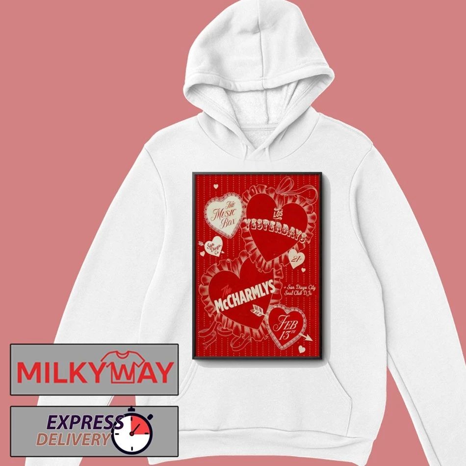 Los Yesterdays With The McCharmlys Tour San Diego CA On Feb 13 2026 Poster shirt
