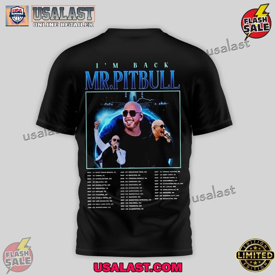 Mr Pitbull I’m Back 3D Tee Shirt