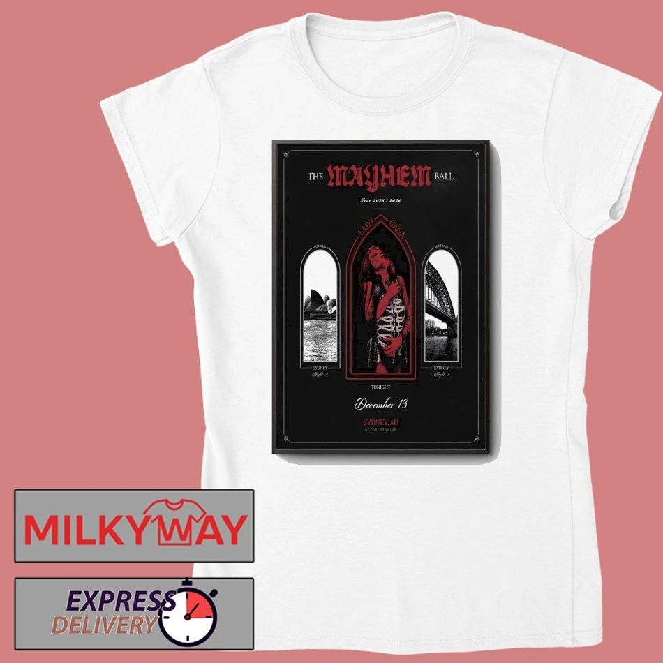 Lady Gaga Dec 13 2025 Accor Stadium Sydney AUS Poster shirt
