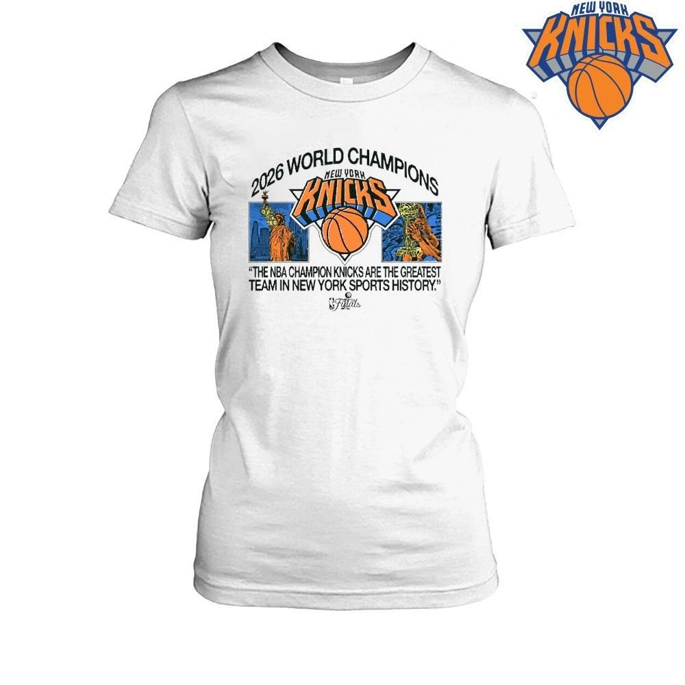 New York Knicks 2026 World Champions Statue Of Liberty Shirt
