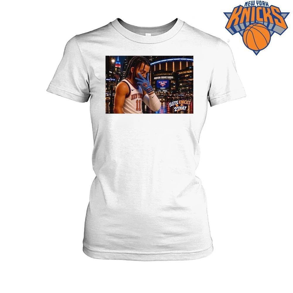 New York Knicks Champions NBA 2026 Jalen Brunson Madison Square Garden Three Point Celebration Shirt