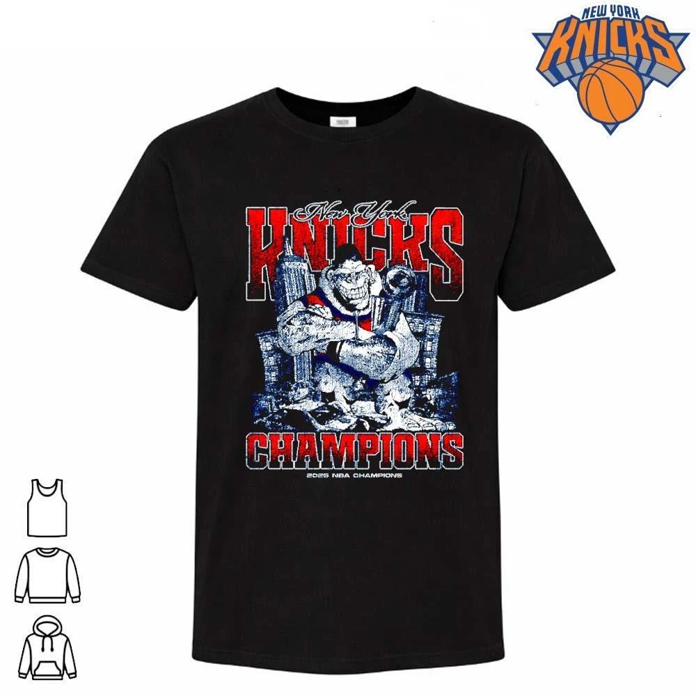 New York Knicks Champions King Kong Empire State Building Bootleg Rap Shirt