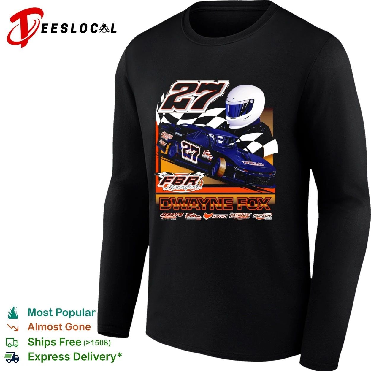 Dwayne Fox 27 FBR Motorsports Dirt Late Model Racing T-shirt