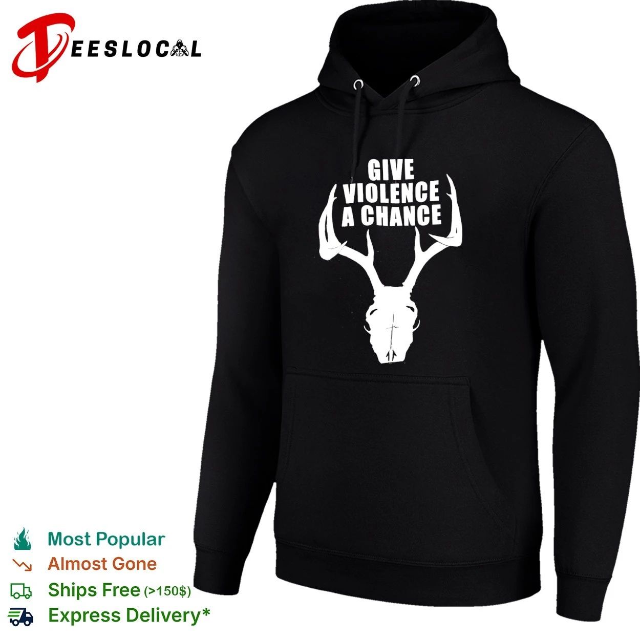 Give Violence a Chance Deer Skull hunting T-shirt