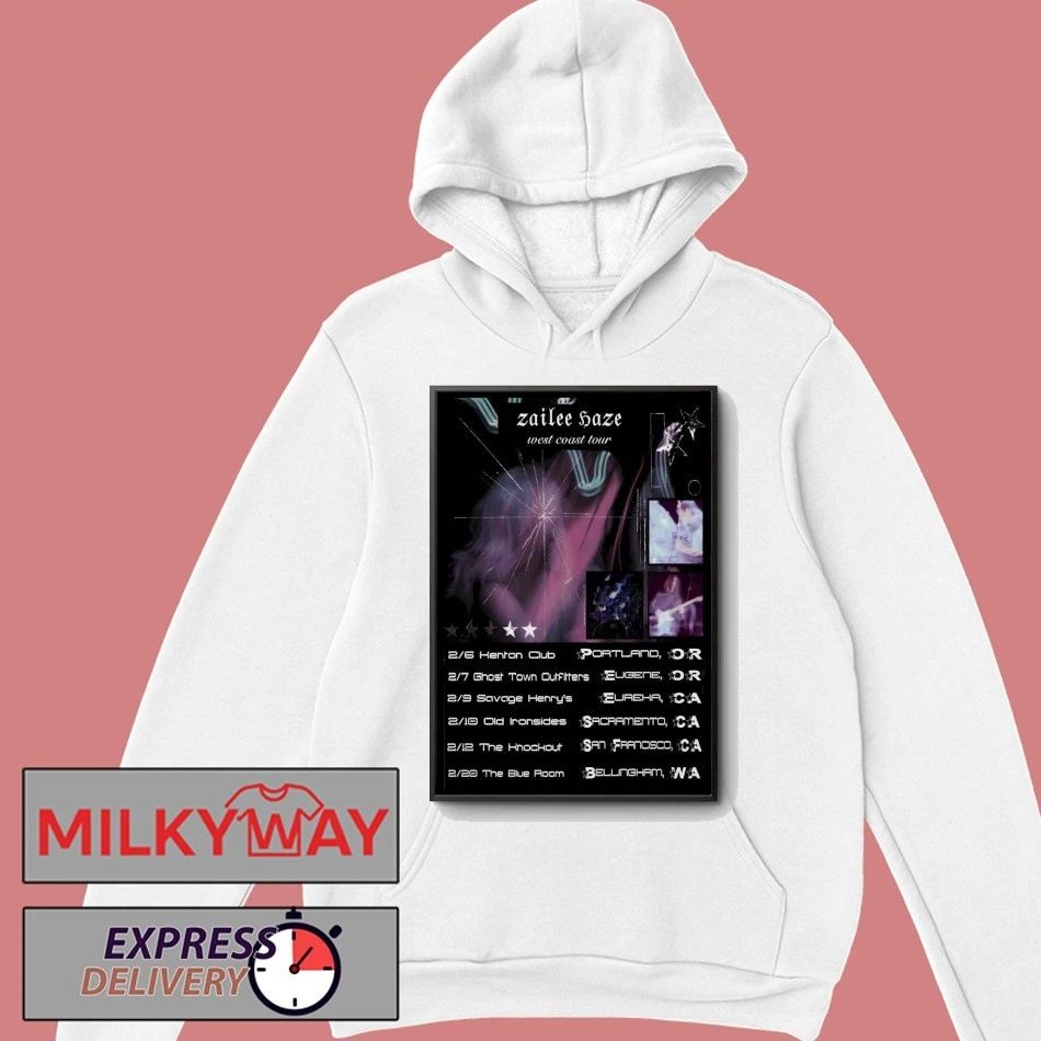 Zailee Haze West Coast Tour 2026 Poster shirt
