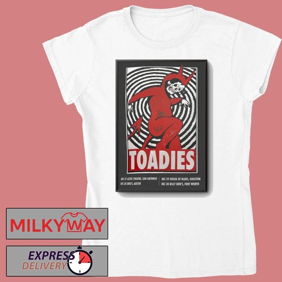 Toadies Billy Bob’s Dec 30 2025 Poster Signed shirt