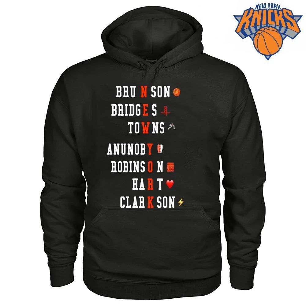 New York Knicks Roster Names Acrostic 2026 NBA Finals Shirt