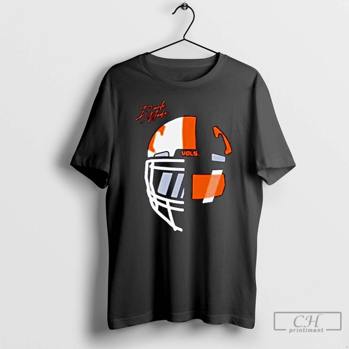 Classic Tennessee Volunteers Dark Mode Split Helmet Ornaments T Shirts