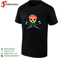 Rainbow Skull and Crutches pride lgbtq T-shirt