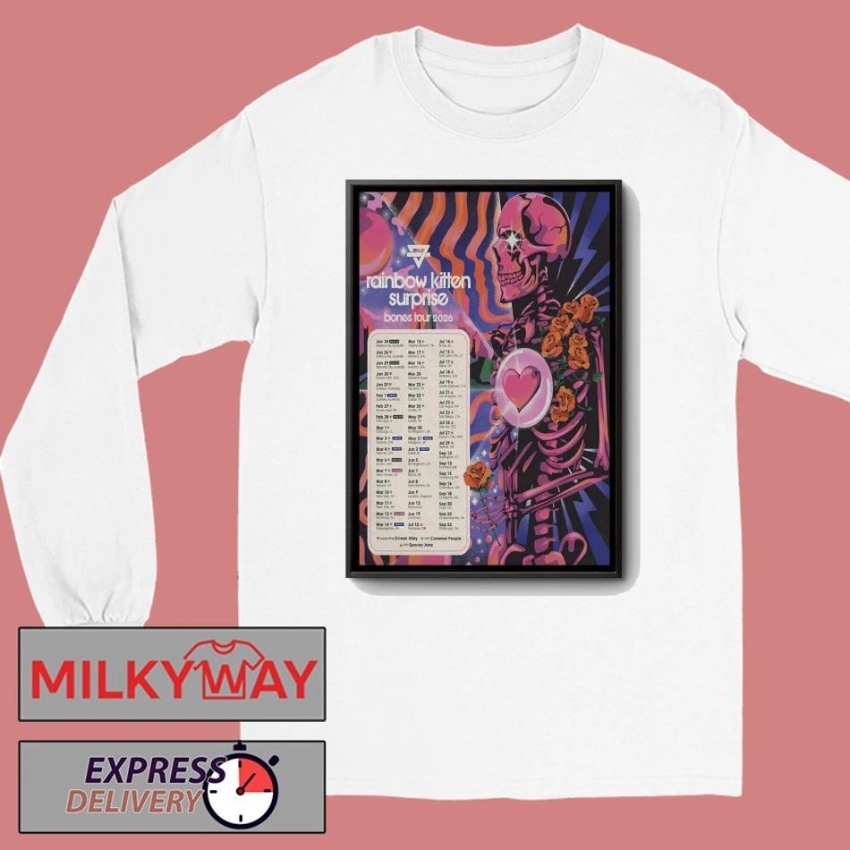 Rainbow Kitten Surprise Bones 2026 Shows Poster shirt