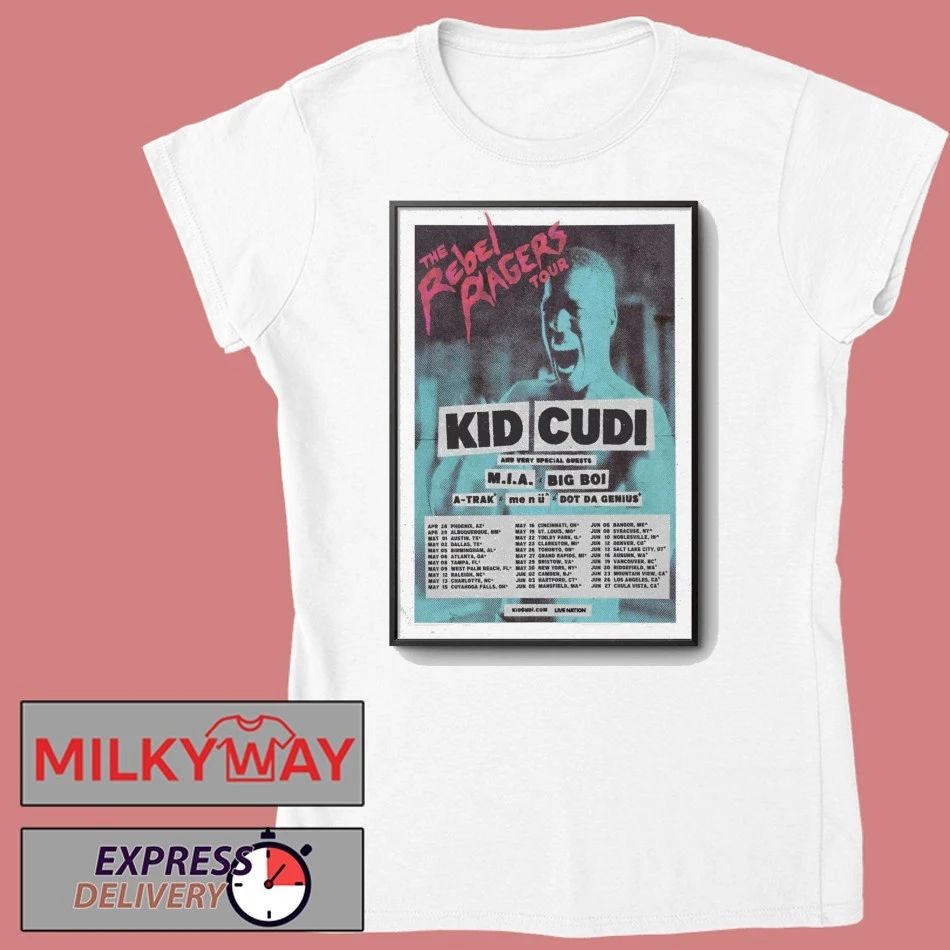Kid Cudi 2026 Rebel Ragers Tour Dates Poster shirt