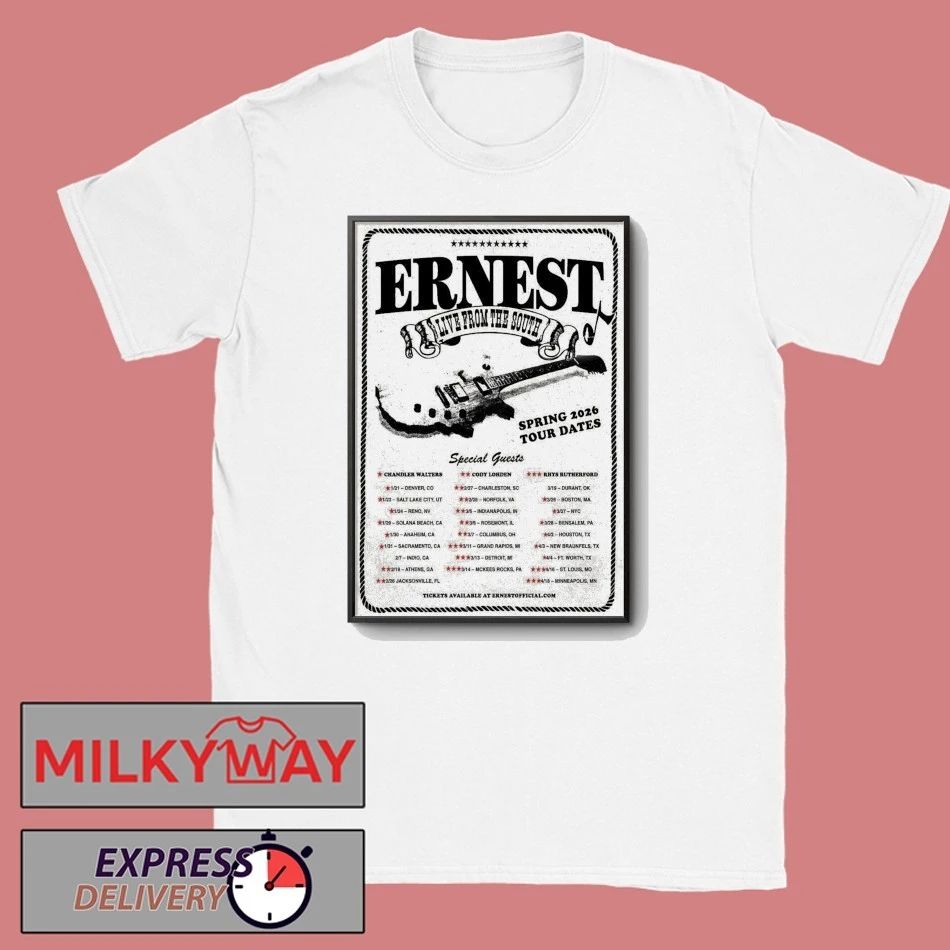 ERNEST Spring 2026 Tour Poster shirt