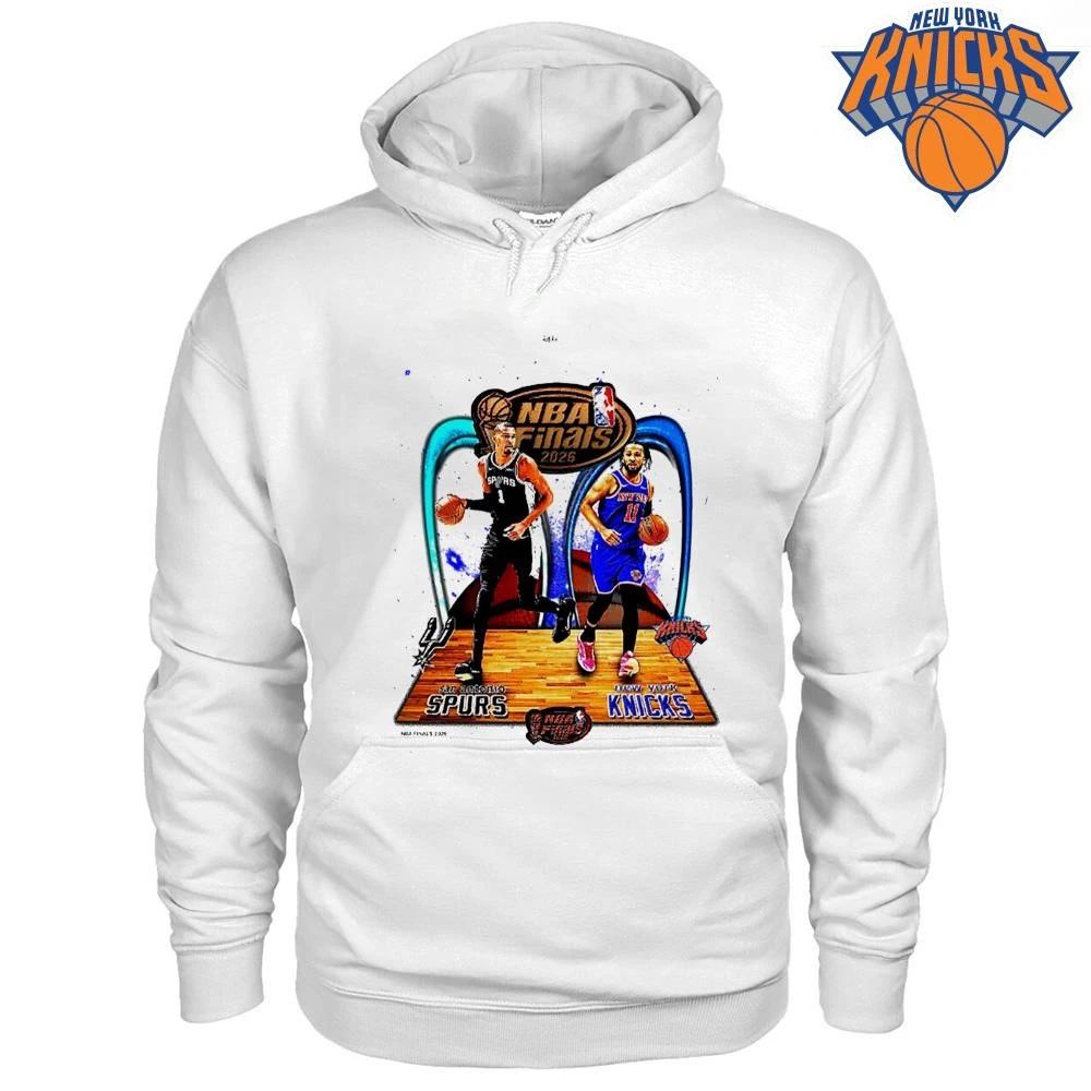 San Antonio Spurs Victor Wembanyama vs New York Knicks Jalen Brunson Vintage Graphic NBA Finals 2026 Shirt