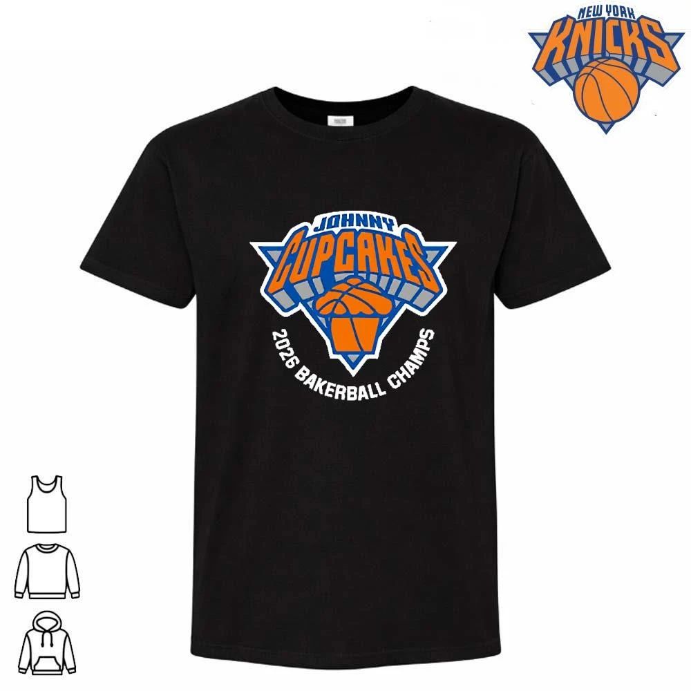 Johnny Cupcakes Bakerball Champs 2026 New York Basketball Parody Logo Shirt