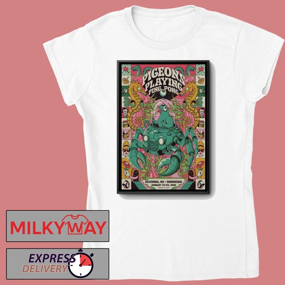 Pigeons Playing Ping Pong Jan 23 – 24 2026 Poster Baltimore MD shirt
