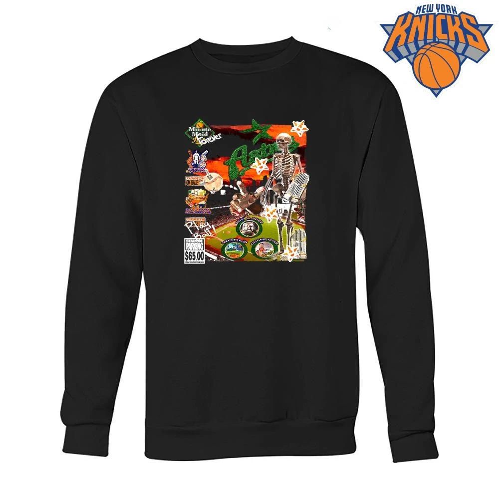 Bootleg Houston Astros World Champions Skeleton Stadium Parking Heavy Graphic Streetwear Shirt
