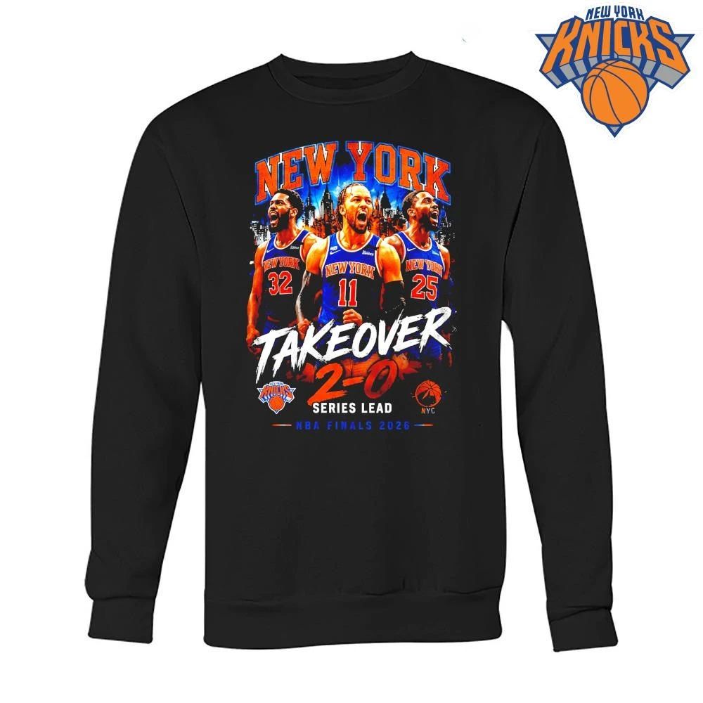 Jalen Brunson Karl Anthony Towns Mikal Bridges New York Knicks Takeover 2 0 Series Lead NBA Finals 2026 Shirt
