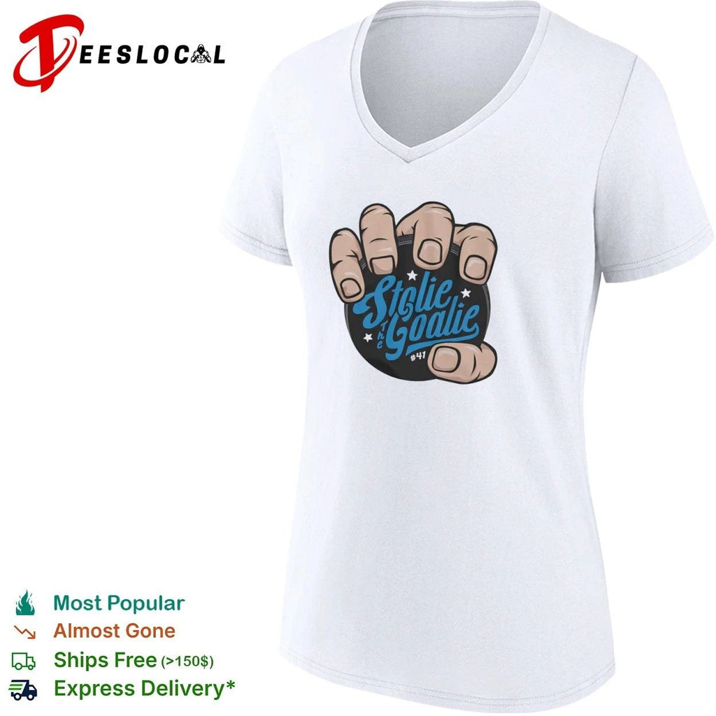 Stolie the Goalie #41 hockey T-shirt