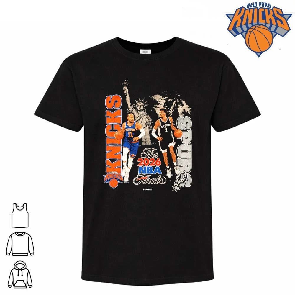 New York Knicks Jalen Brunson vs San Antonio Spurs Victor Wembanyama Vintage Graphic NBA Finals 2026 Shirt