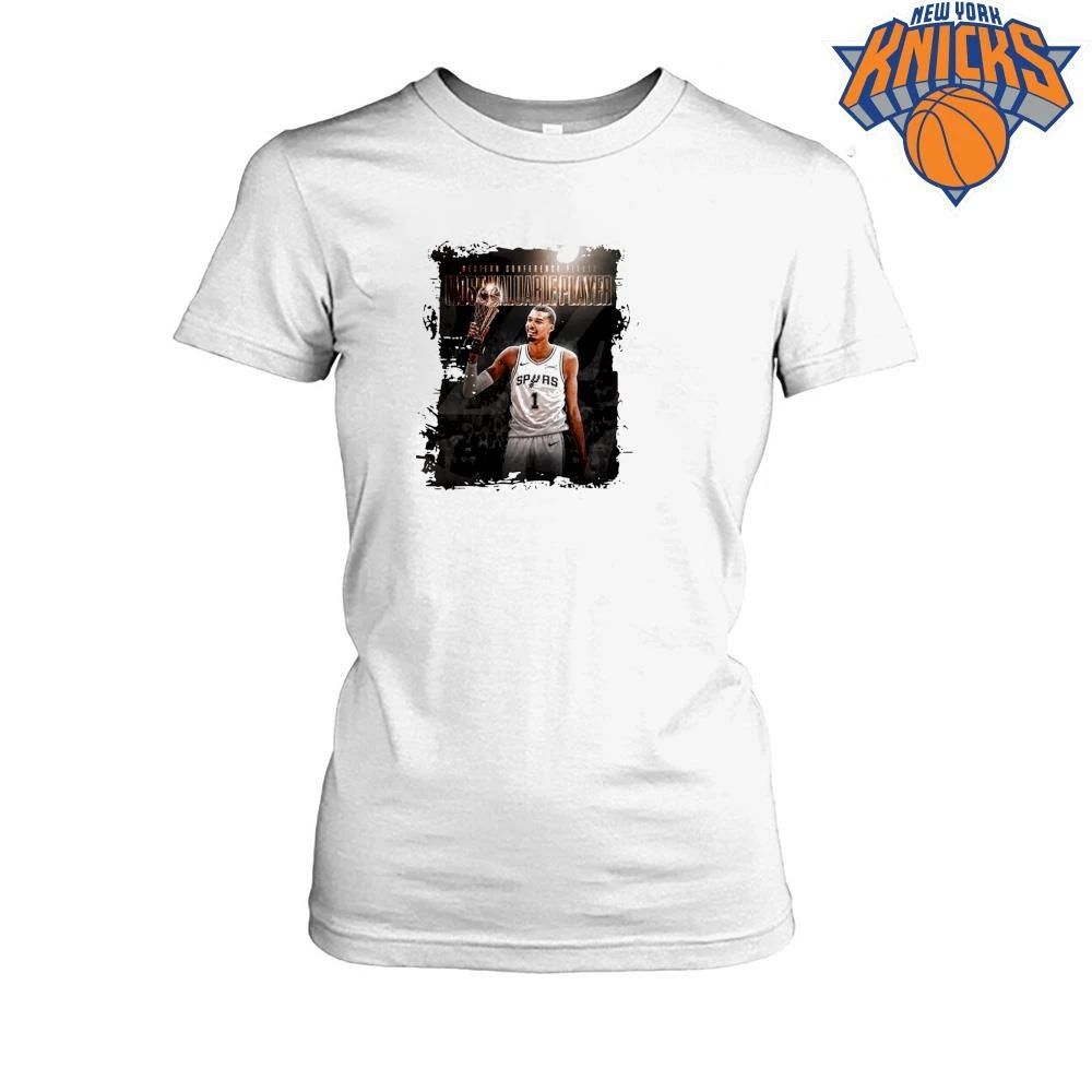 San Antonio Spurs Victor Wembanyama 2026 Western Conference Finals MVP White Graphic Shirt