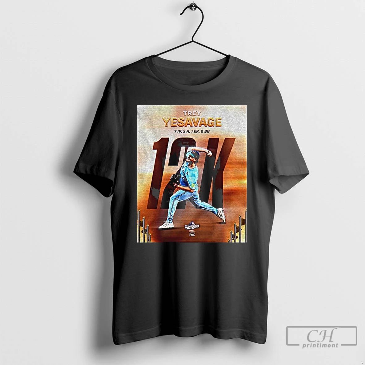 Classic World Series Masterpiece Trey Yesavage 12k 7ip 1er T Shirts
