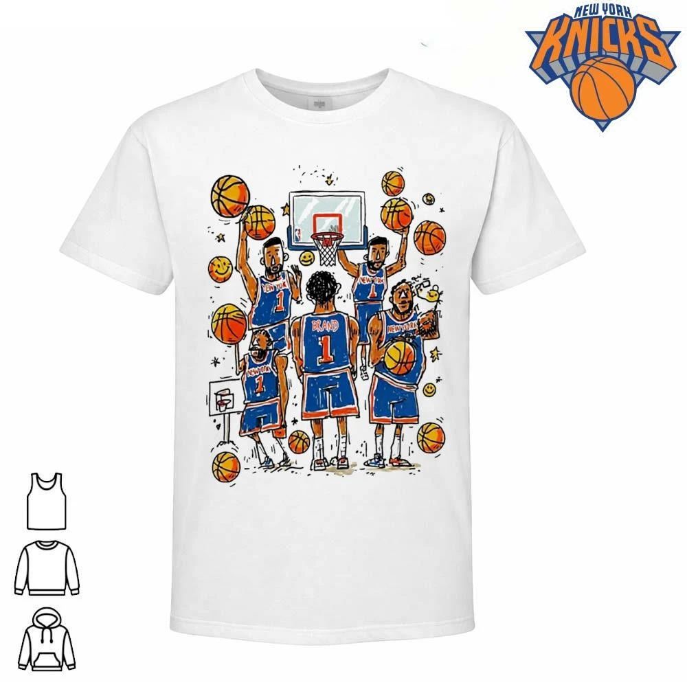 New York Knicks Basketball Players Doodle Graphic Art NBA Finals 2026 Shirt