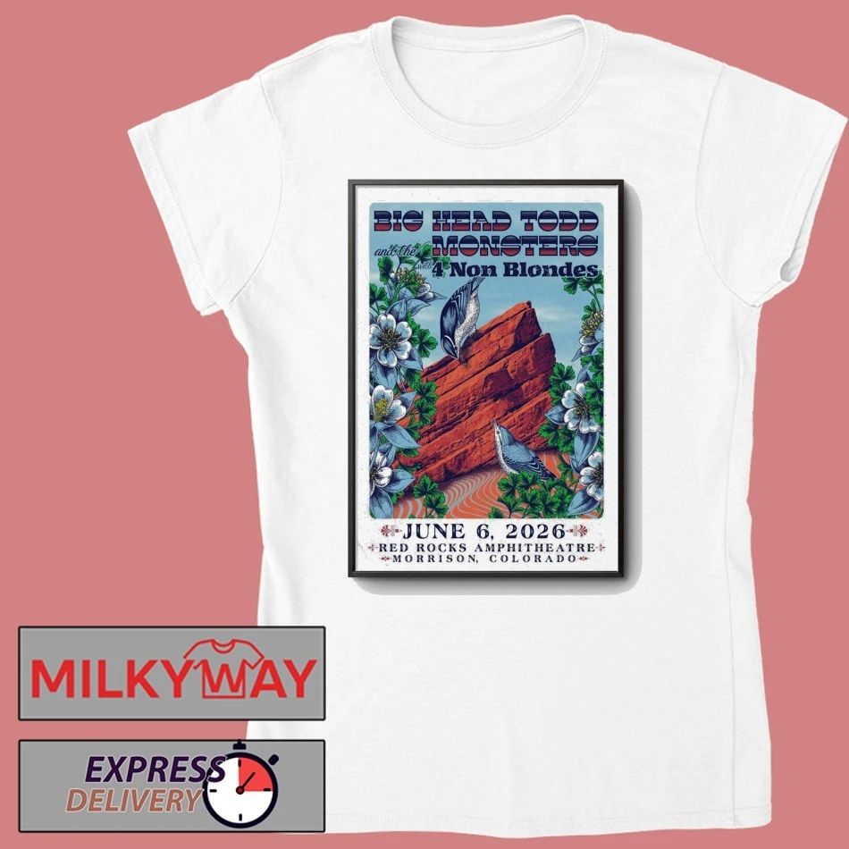 Jun 6 2026 Big Head Todd And The Monsters Poster Red Rocks shirt