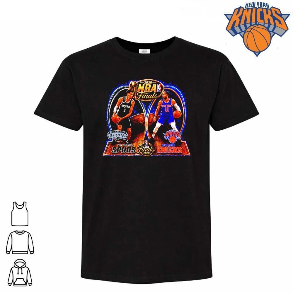 San Antonio Spurs vs New York Knicks Victor Wembanyama Jalen Brunson 2026 NBA Finals Vintage Graphic Shirt