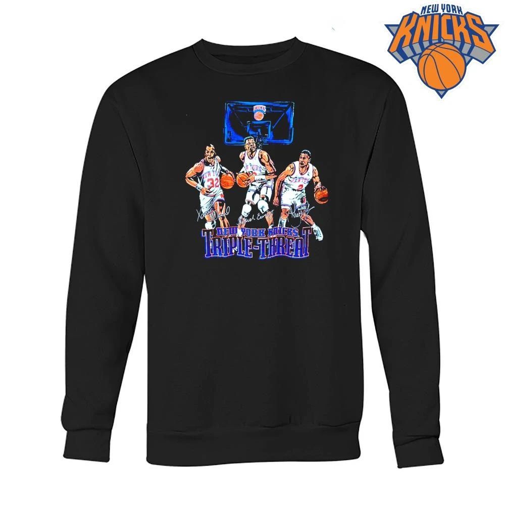 New York Knicks Triple Threat NBA Finals 2026 Vintage Graphic Bootleg Retro Basketball Shirt