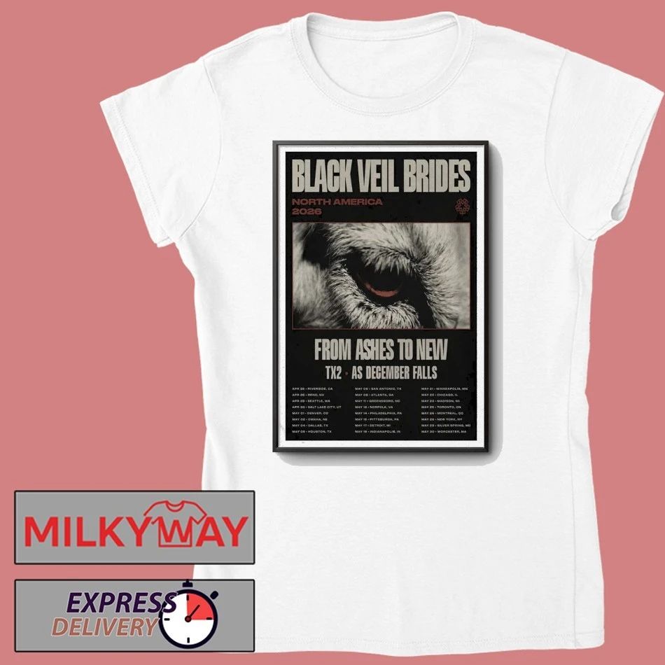Black Veil Brides North American Tour 2026 Poster shirt
