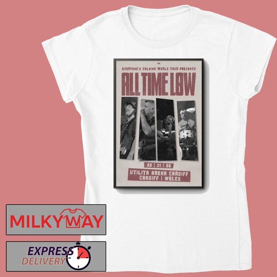 All Time Low Jan 22 2026 Utilita Arena Cardiff Wales Poster shirt
