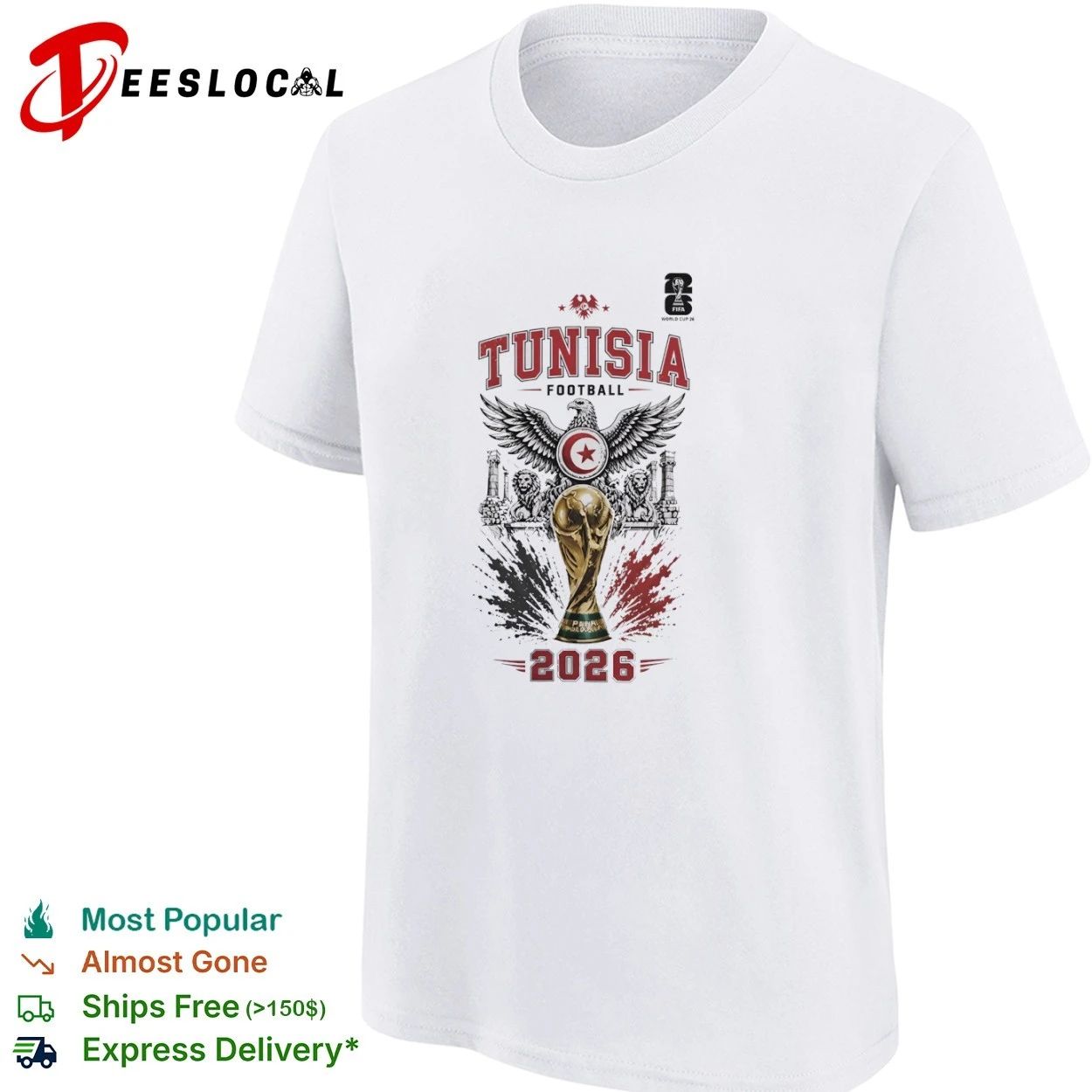 Tunisia Football World Cup 2026 Tunisian soccer T-shirt