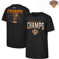 New York Knicks Fanatics Youth 2026 NBA Finals Champions Trophy Signature Roster Two Sided Shirt