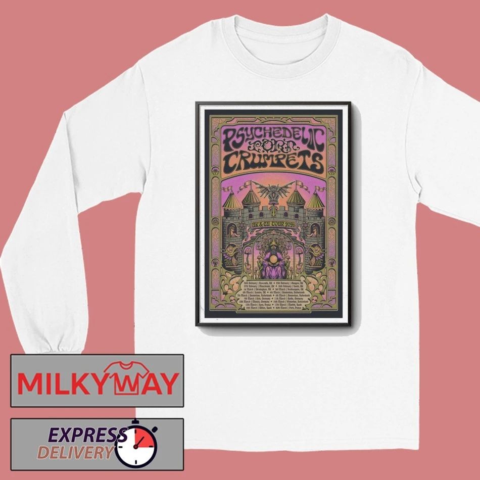 Psychedelic Porn Crumpets UK & Europe Tour 2026 in February & March Poster shirt