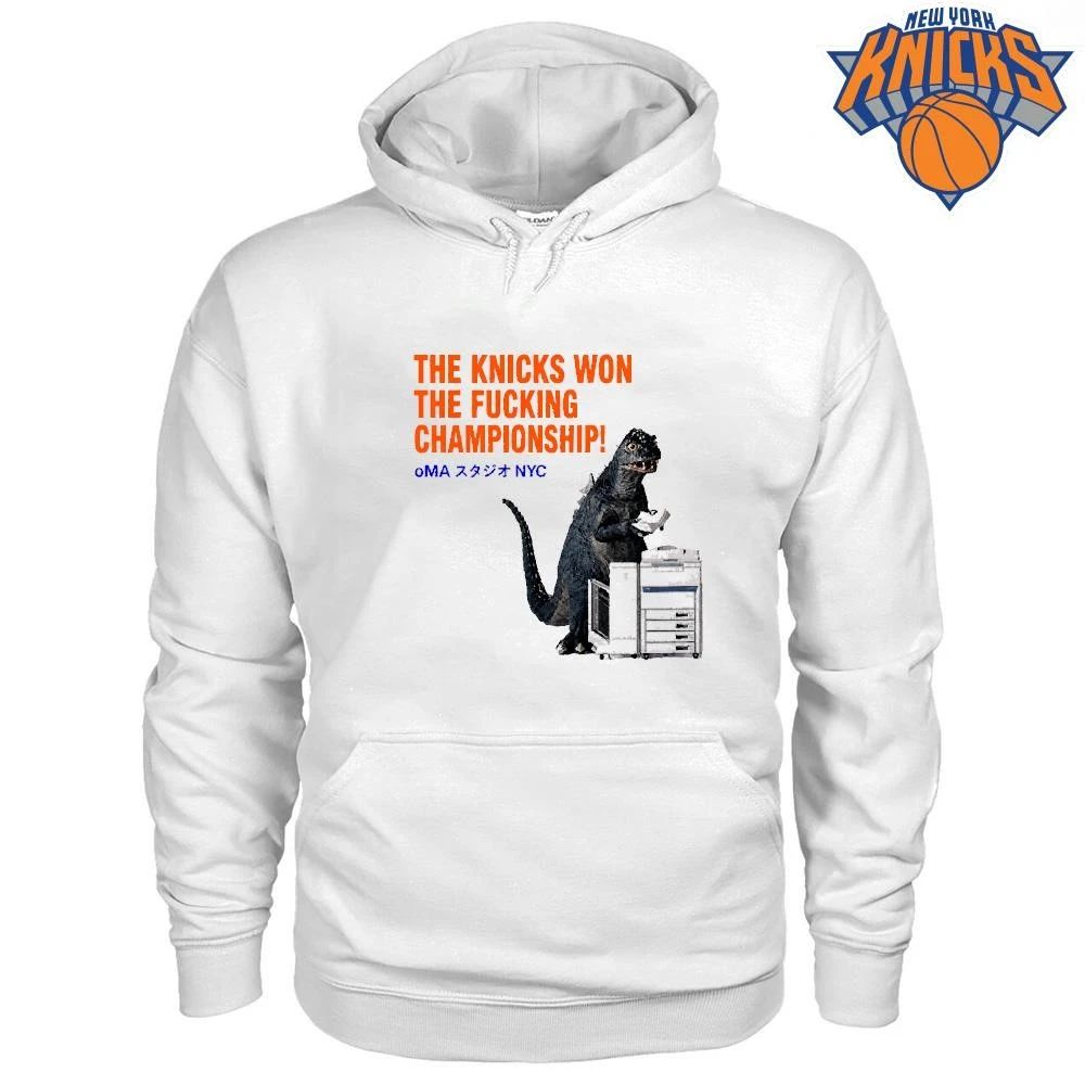 Funny Godzilla Printing Office Copier Machine Meme Cartoon New York Knicks Champions NBA 2026 shirt