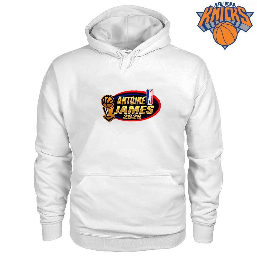 New York Knicks Champions NBA 2026 Antoine James MVP Larry O Brien Trophy Shirt