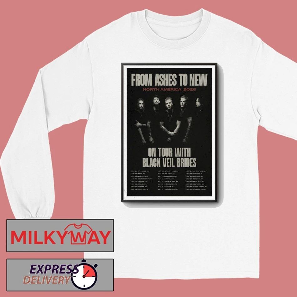 From Ashes To New North America 2026 on Tour with Black Veil Brides Poster shirt