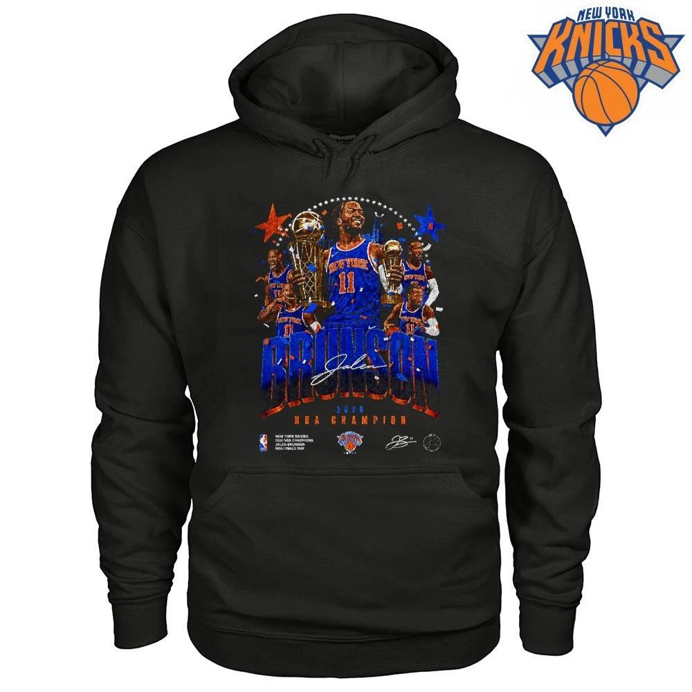 New York Knicks Champions NBA 2026 Jalen Brunson Finals MVP Basketball Shirt