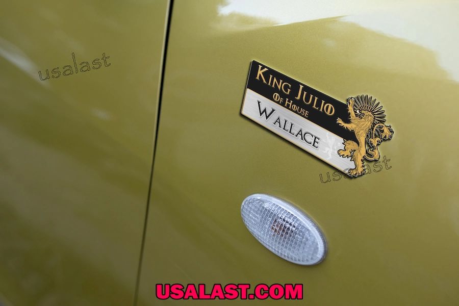 Personalized GOT House Lannister Lion Sigil Car Name Badge