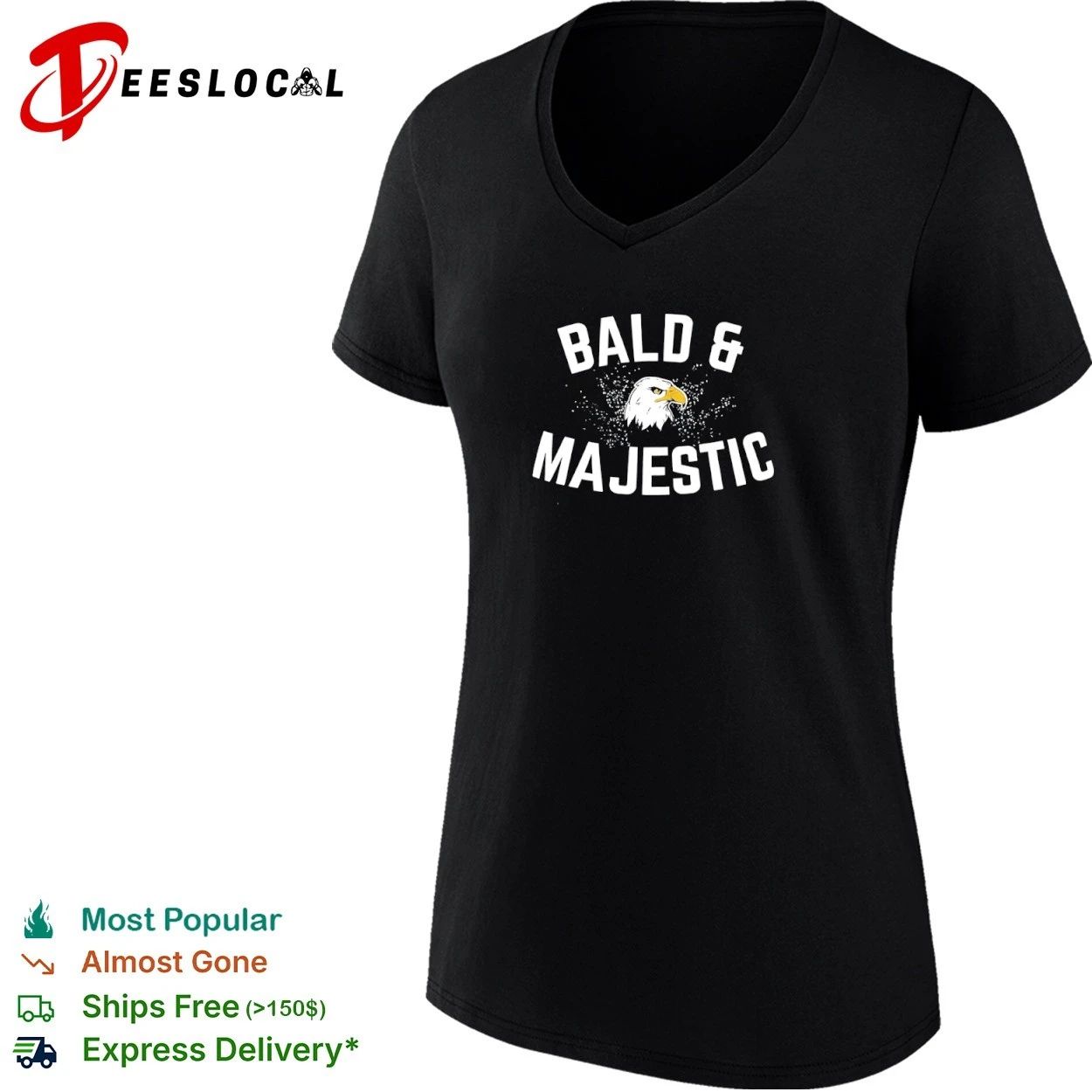 Bald & Majestic eagle funny humor T-shirt