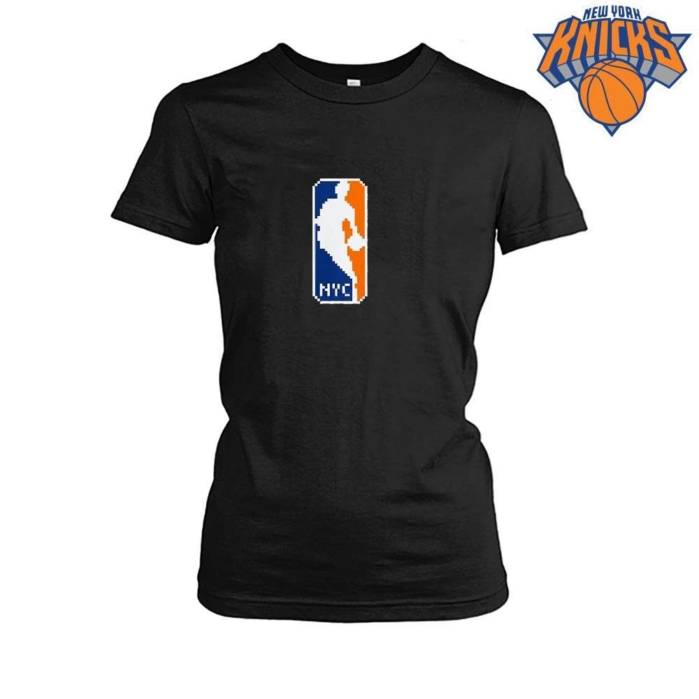 New York Knicks Pixel Art Retro NBA Logo Shirt