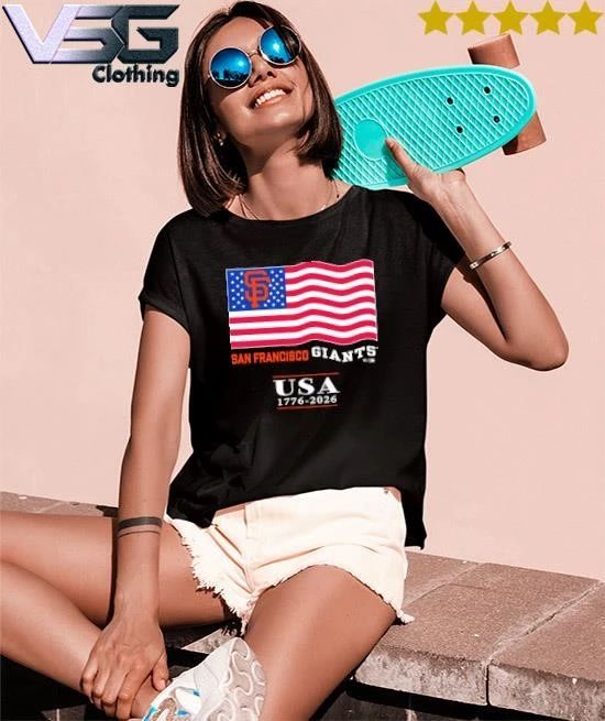 San Francisco Giants USA 1776-2026 Patriotic Flag T-Shirt