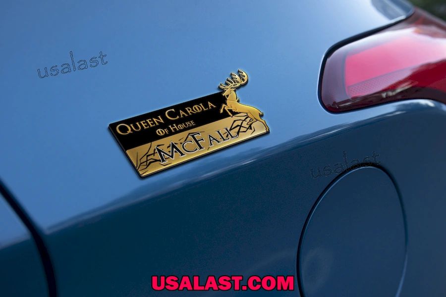 Personalized GOT House Baratheon Sigil Car Name Badge
